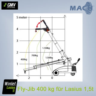 Fly-Jib 400 kg,verstellbare Verl&auml;ngerung f&uuml;r Lasius