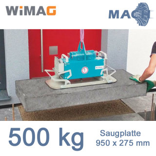 500 kg Saugplatte f&uuml;r WIMAG Gamma 950 x 275 mm